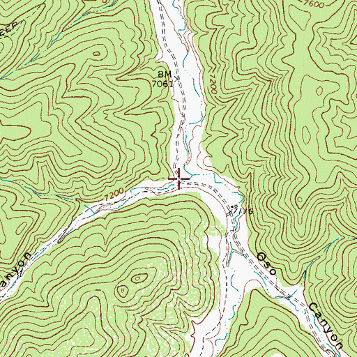 Topographic Map of Pancho Canyon, CO