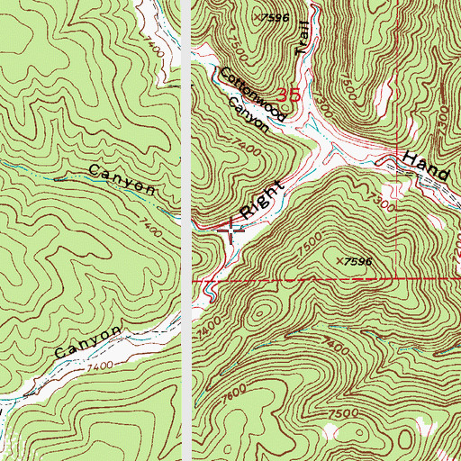 Topographic Map of Gunbarrel Canyon, CO