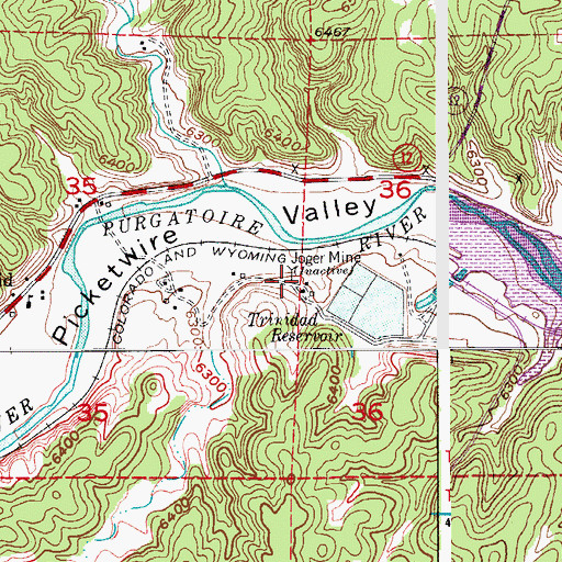 Topographic Map of Joger Mine, CO