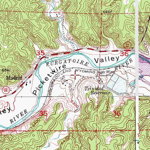 Topographic Map of Madrid Canyon, CO