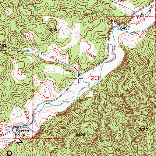 Topographic Map of Seco Canyon, CO
