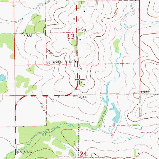 Topographic Map of Leroy Post Office (historical), IA