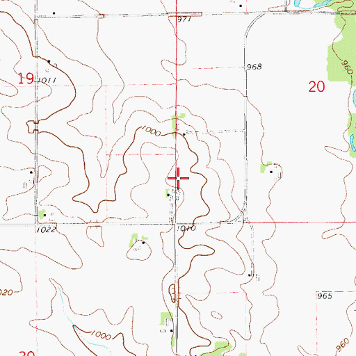 Topographic Map of Key Post Office (historical), IA