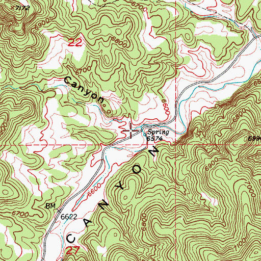 Topographic Map of Leonor Canyon, CO