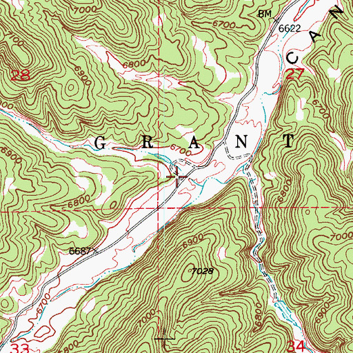 Topographic Map of Sowbelly Canyon, CO