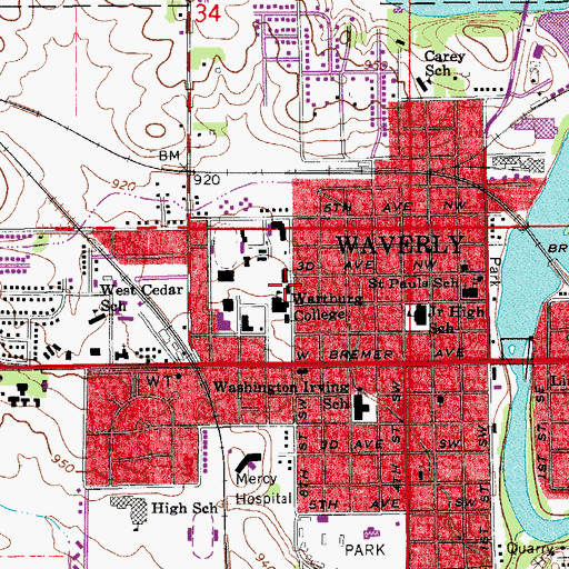 Topographic Map of Cultural Awareness Center, IA