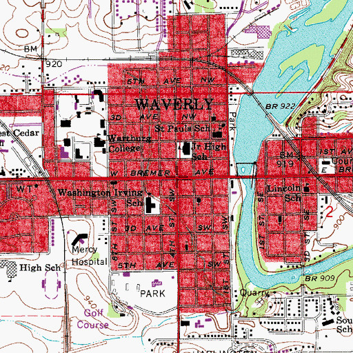 Topographic Map of Pelikan Park, IA