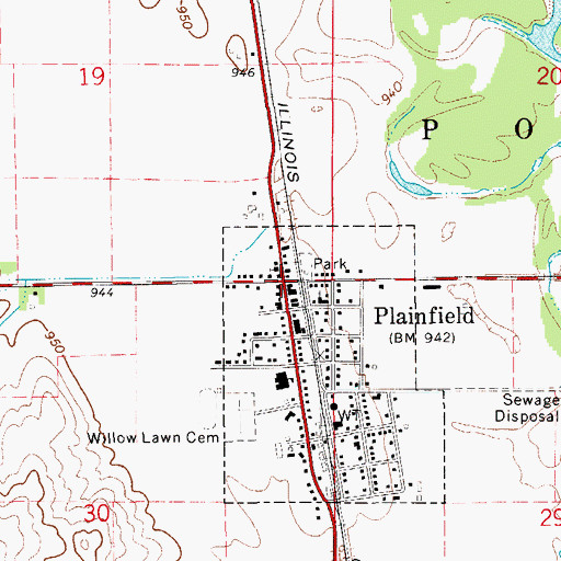 Topographic Map of Sportsmens Park, IA