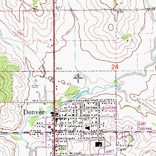 Topographic Map of Brandt Park, IA