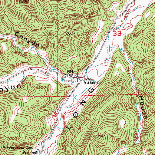 Topographic Map of Martinez Canyon, CO