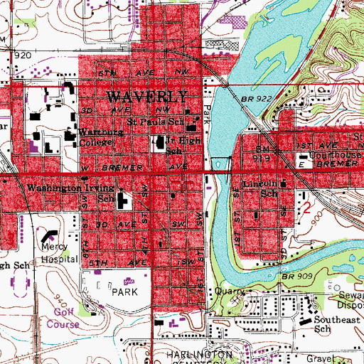 Topographic Map of Family Foot Health Care Center, IA