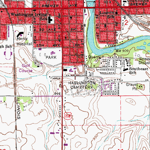 Topographic Map of Seed of Life Family Church, IA