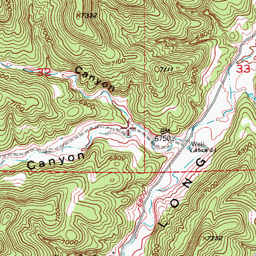 Topographic Map of Little Martinez Canyon, CO