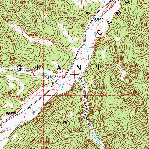Topographic Map of Sawmill Canyon, CO