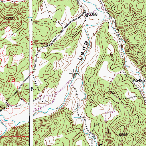 Topographic Map of Colorow Canyon, CO