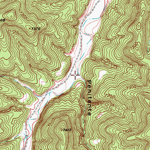 Topographic Map of Penitente Canyon, CO