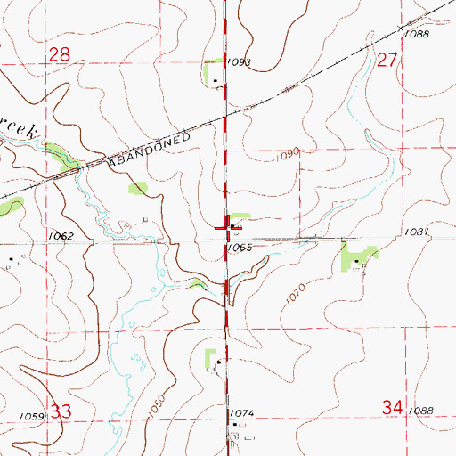 Topographic Map of Maynard Co-op Company Elevator, IA