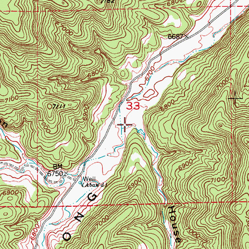 Topographic Map of House Canyon, CO