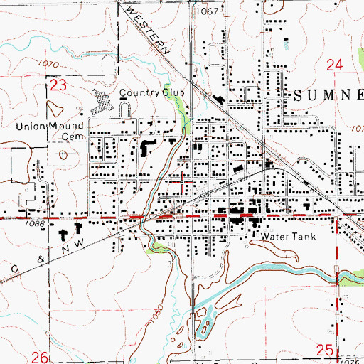 Topographic Map of Koeberle Park, IA