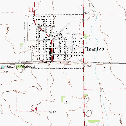 Topographic Map of Farmers Co-op Association Elevator, IA