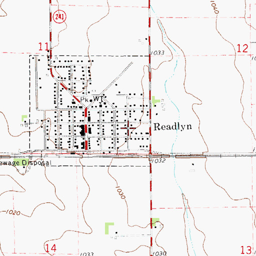 Topographic Map of Zion Lutheran Church, IA