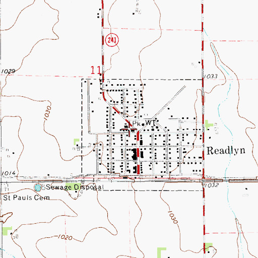 Topographic Map of Saint Paul Church, IA
