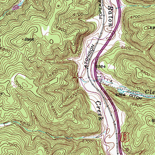 Topographic Map of Clear Creek, CO