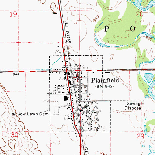 Topographic Map of Methodist Church, IA