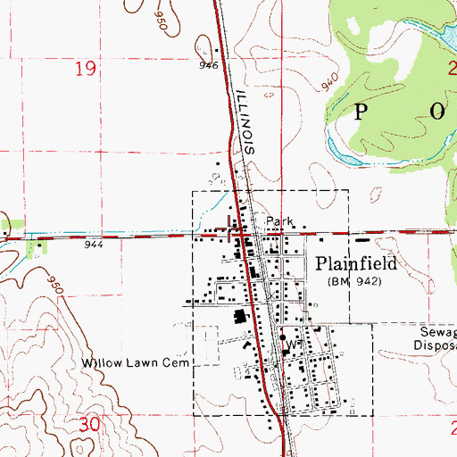 Topographic Map of First Baptist Church, IA