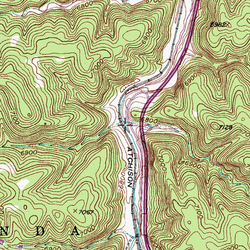 Topographic Map of Coalbank Canyon, CO