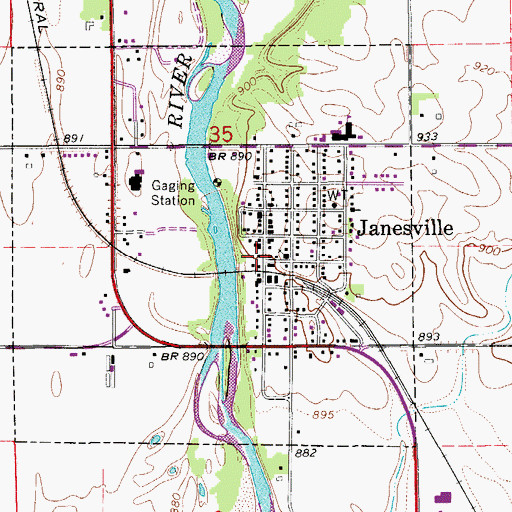 Topographic Map of United Methodist Church, IA