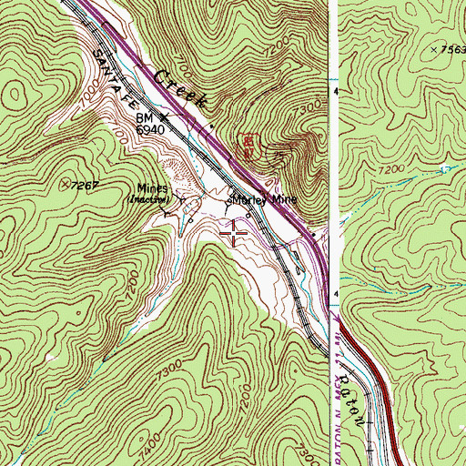 Topographic Map of Morley, CO