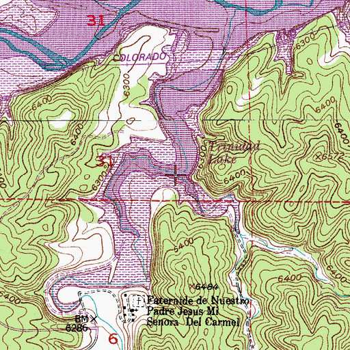Topographic Map of Oso Canyon, CO