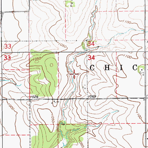 Topographic Map of Nelson Wildlife Area, IA