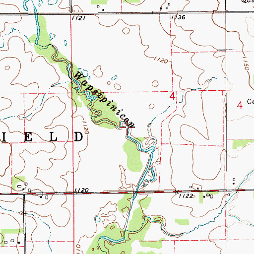 Topographic Map of Ackerson-Easterly Wildlife Area, IA