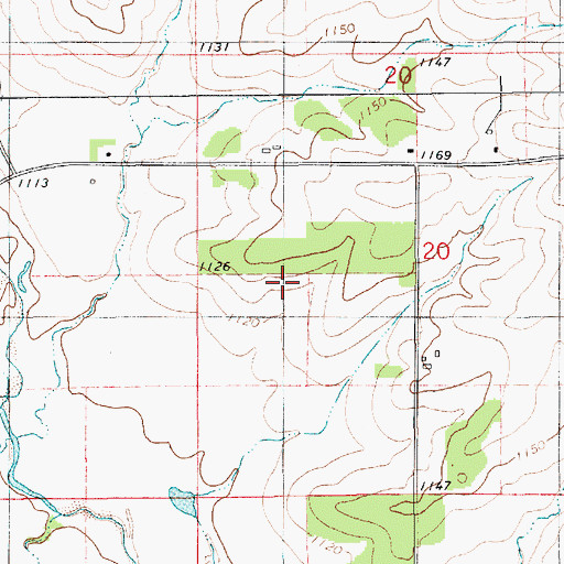 Topographic Map of Zillo Post Office (historical), IA