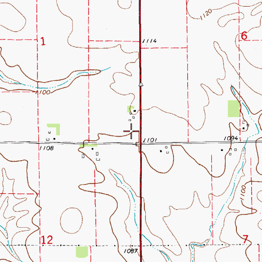Topographic Map of Dresden Post Office (historical), IA