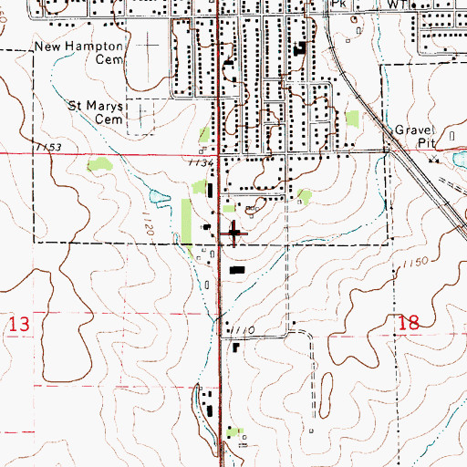 Topographic Map of Heritage Residence, IA