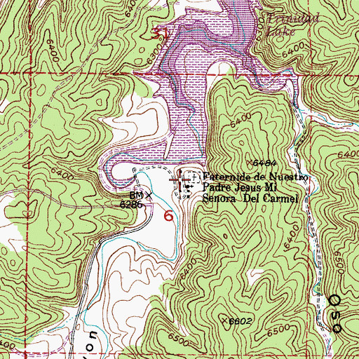Topographic Map of Fraternide de Nuestro Padre Jesus Mi Senora Del Carmel, CO