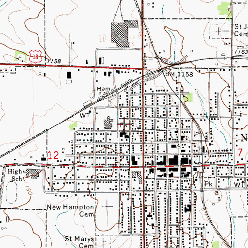 Topographic Map of Runion Park, IA
