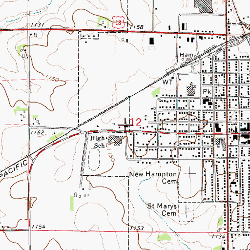 Topographic Map of Saint John School of Religion, IA
