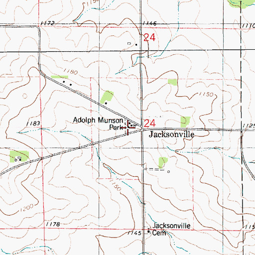 Topographic Map of Jackson Number Twelve School Museum, IA