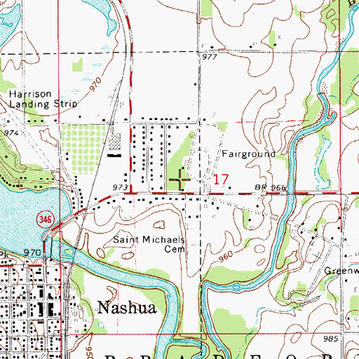 Topographic Map of Chickasaw County Museum, IA
