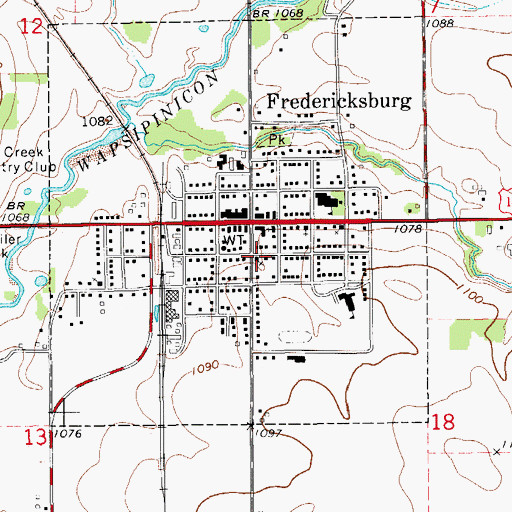 Topographic Map of Saint Pauls Lutheran Church, IA