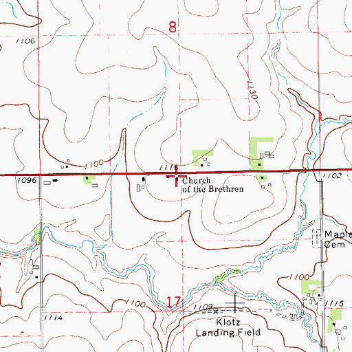 Topographic Map of Church of the Brethren, IA