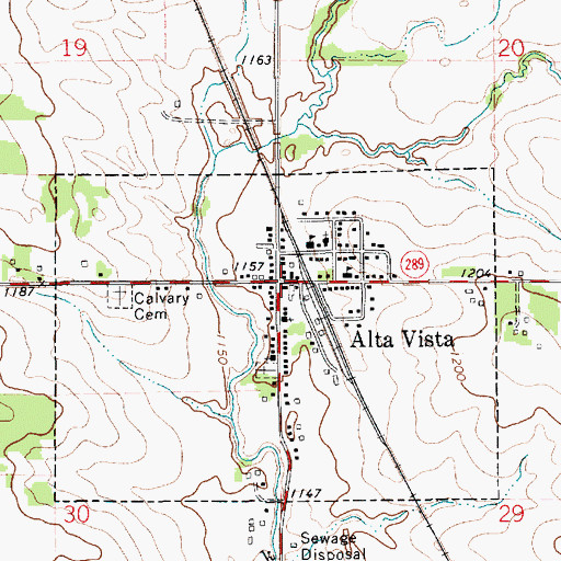 Topographic Map of Saint Bernards Church, IA