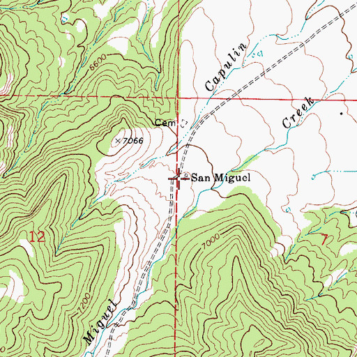 Topographic Map of San Miguel, CO
