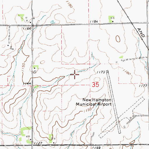 Topographic Map of Eggleston Farm Cemetery, IA