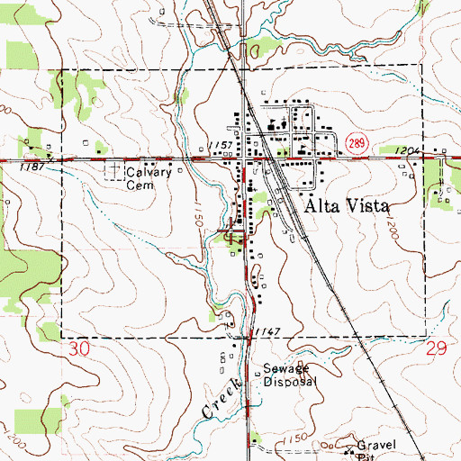 Topographic Map of Union Cemetery, IA