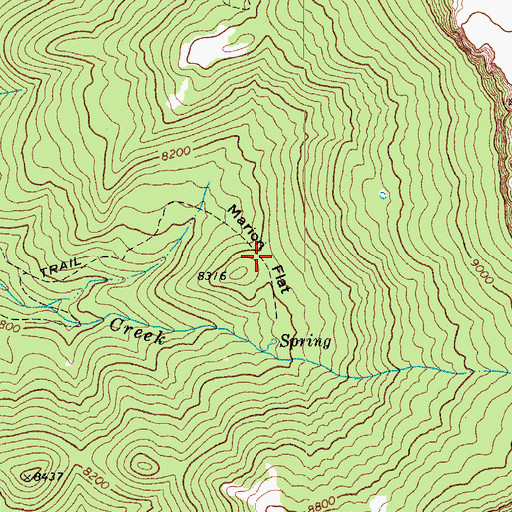 Topographic Map of Marion Flat, CO